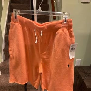 NWT Polo Ralph Lauren Boys Terry Short Size L (14-16) Color Orange/ Peach